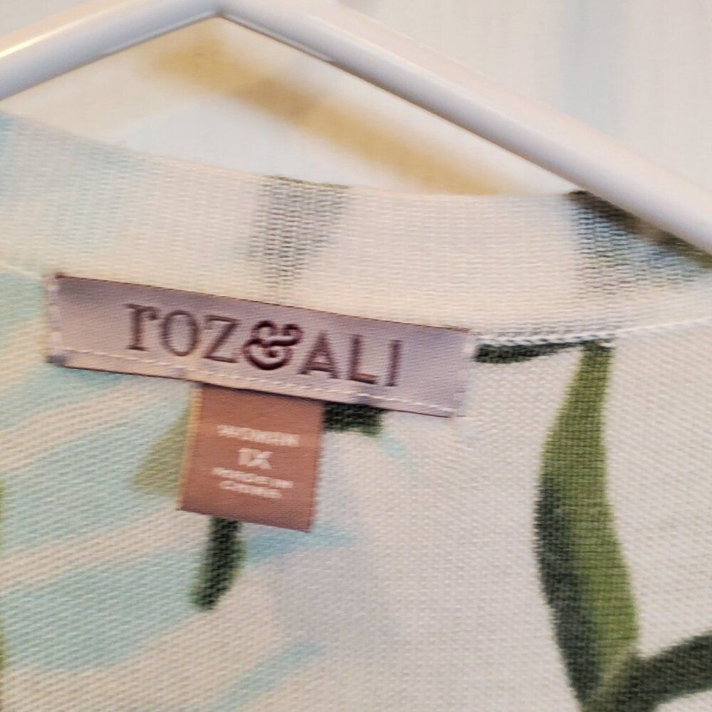 Breezy & Light ¾ sleeve tropical long cardigan size 1X - Picture 7 of 7